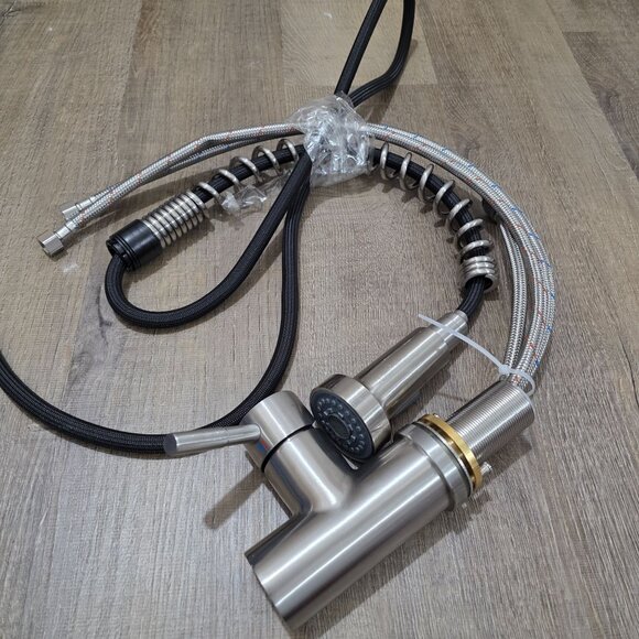 Stainless Steel Kitchen Faucet Pull Down Sprayer Single Handle Modern Mixer Tap - Picture 8 of 8